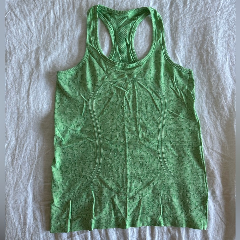 Lululemon Athletica Seawheeze Green Tank Top